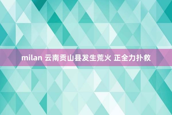 milan 云南贡山县发生荒火 正全力扑救