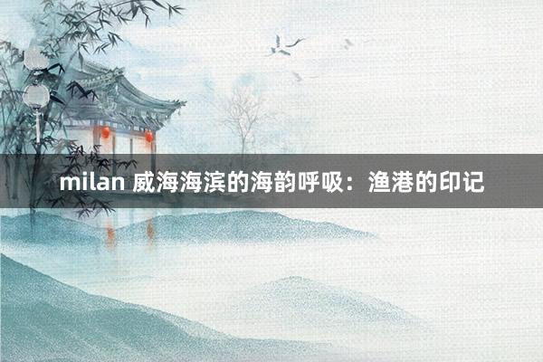 milan 威海海滨的海韵呼吸：渔港的印记