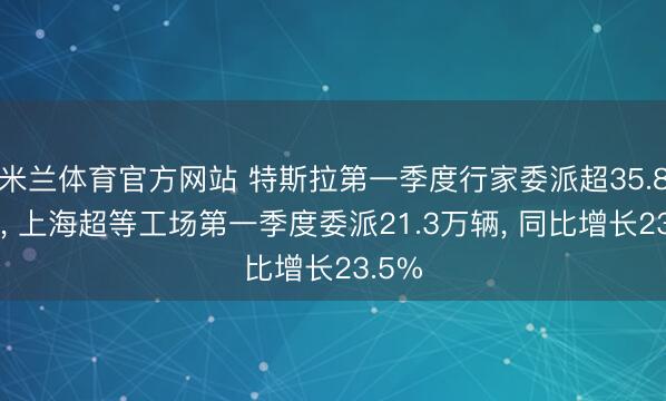 米兰体育官方网站 特斯拉第一季度行家委派超35.8万辆， 上海超等工场第一季度委派21.3万辆， 同比增长23.5%