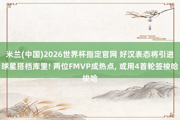 米兰(中国)2026世界杯指定官网 好汉表态将引进球星搭档库里! 两位FMVP成热点, 或用4首轮签梭哈