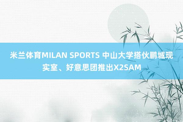 米兰体育MILAN SPORTS 中山大学搭伙鹏城现实室、好意思团推出X2SAM