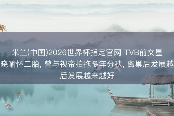 米兰(中国)2026世界杯指定官网 TVB前女星陈芷尤晓喻怀二胎, 曾与视帝拍拖多年分袂, 离巢后发展越来越好