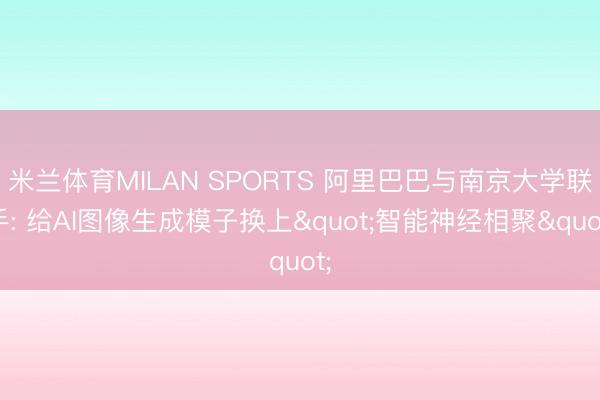 米兰体育MILAN SPORTS 阿里巴巴与南京大学联手: 给AI图像生成模子换上"智能神经相聚"