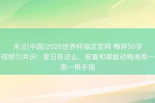 米兰(中国)2026世界杯指定官网 梅婷50岁晒拳击视频引共识:昔日若这么,安嘉和哪敢动梅湘南一根手指